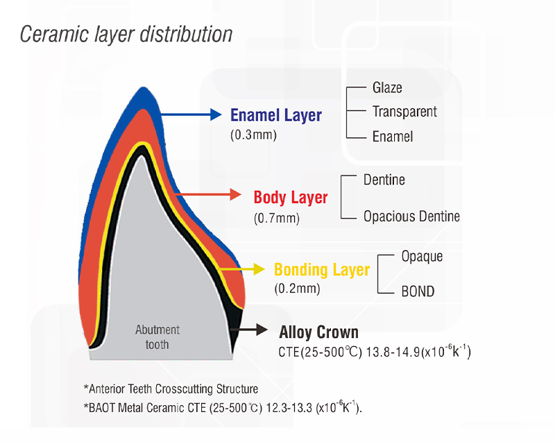 Dental Porcelain Powder Ceramics layer
