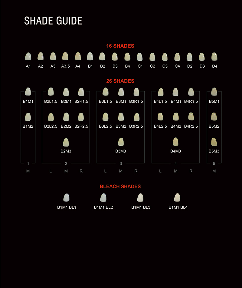 dental ceramic shade guide
